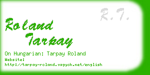 roland tarpay business card